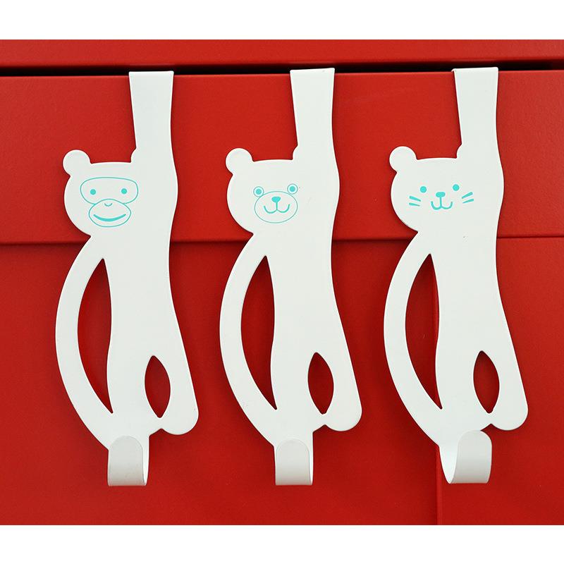直销新款创意动物门后挂钩 衣帽挂架房间门后免钉挂钩 厨房橱柜金