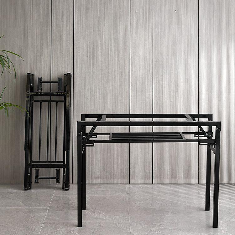 直销新款简易折叠桌架弹簧桌架白色桌腿单层支架黑色桌脚双层可折