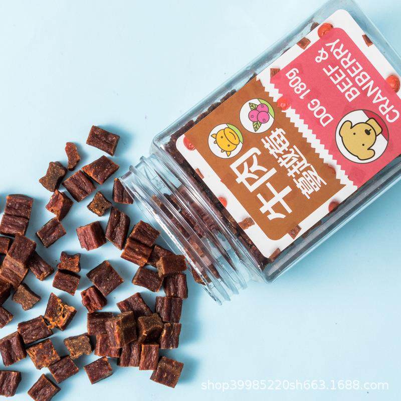 新款直销直发 训犬蔓越莓牛肉粒/鸭肉蛋黄肉粒宠物金毛泰迪训练狗,宠物/宠物食品及用品,狗零食罐,淘宝优惠券,粉丝福利购,淘宝优惠卷