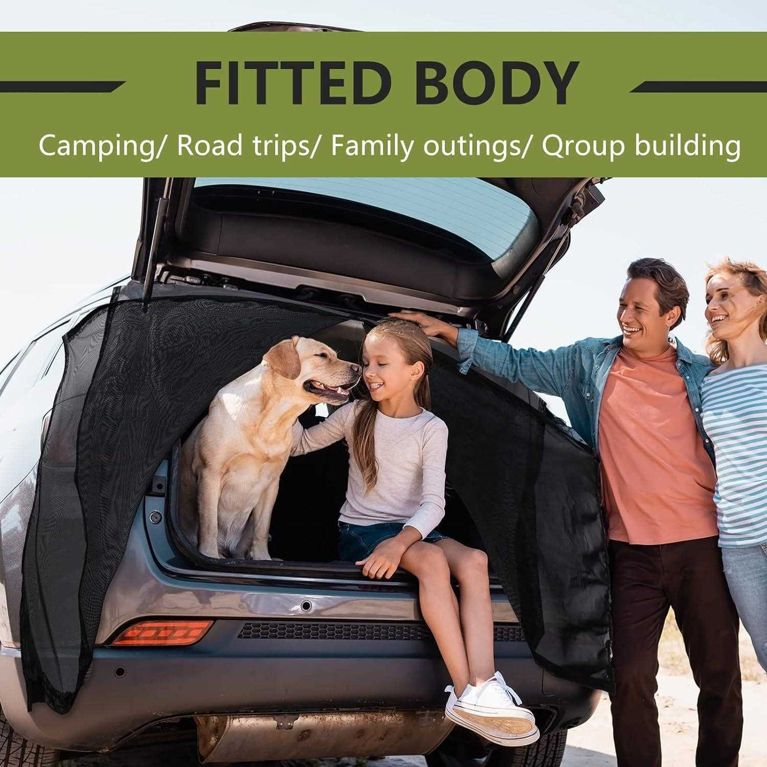 直销新款汽车尾门纱窗防蚊遮阳纱窗磁性磁吸自驾游装备通风防虫网