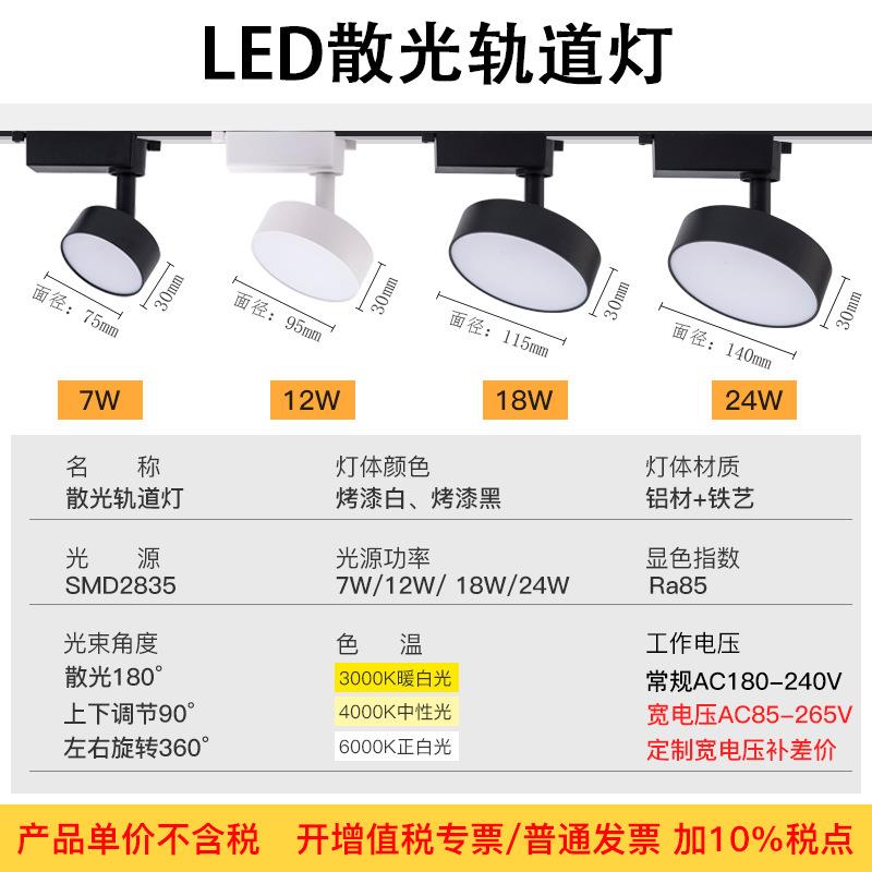 直销新款不刺眼轨道散光灯 拍照直播间导轨补光灯 商用服装店散光