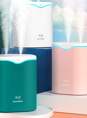 直销新款2025跨境爆款2.2LUSB单双喷雾加湿器 创意家用桌面大容量