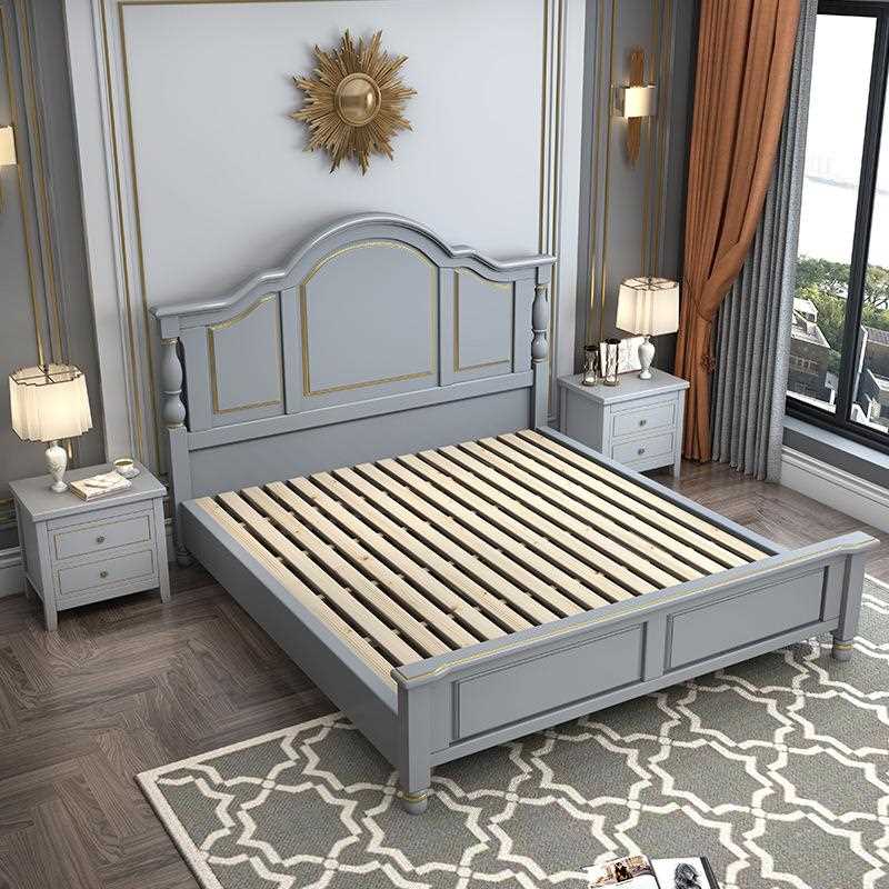 直销新款美式轻奢床实木床1.8米双人床现代简约白色简欧公主床2米