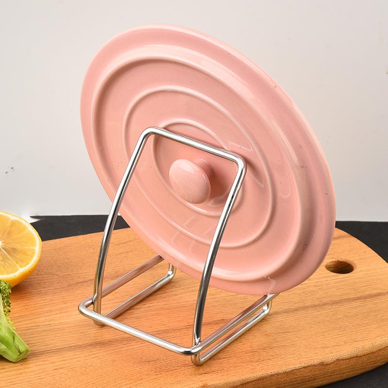 直销新款不锈钢锅盖架子台放免打孔304 201不锈钢置物架菜板支架