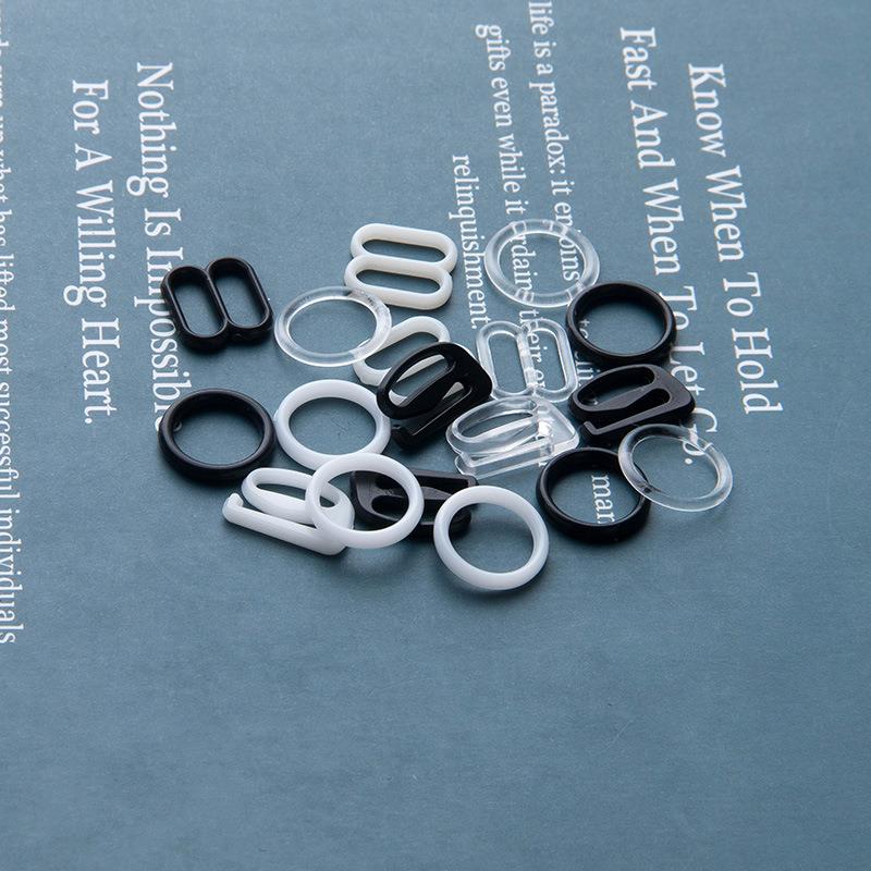 直销新款现货塑料内衣调节扣 透明环保肩带泳装089字环 文胸吊带