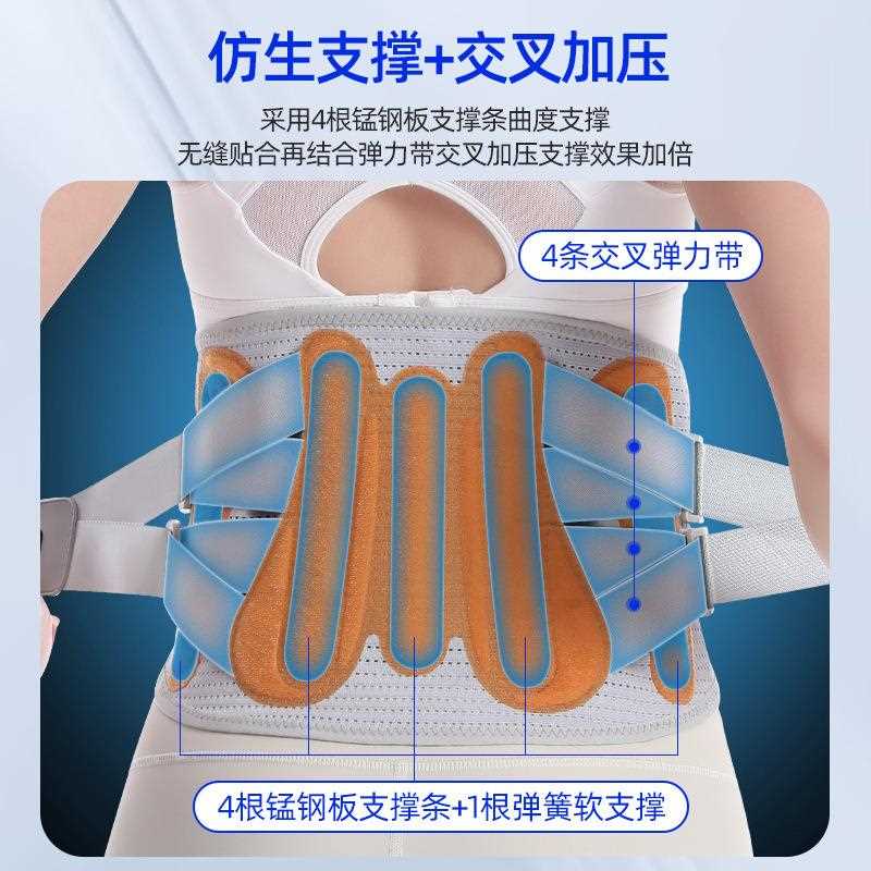 直销新款跨境支撑收腹护腰带热压舒适护腰男女腰部劳损深蹲健身钢