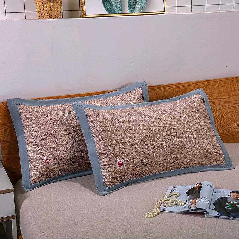 新款直销雪儿凉席枕套冰丝枕芯套枕席片藤枕套夏天夏季凉爽枕头套,床上用品,枕套,淘宝优惠券,粉丝福利购,淘宝优惠卷
