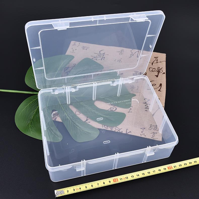 直销新款长方形透明塑料盒A5打印纸文件资料票据单据收纳盒PP盒E2