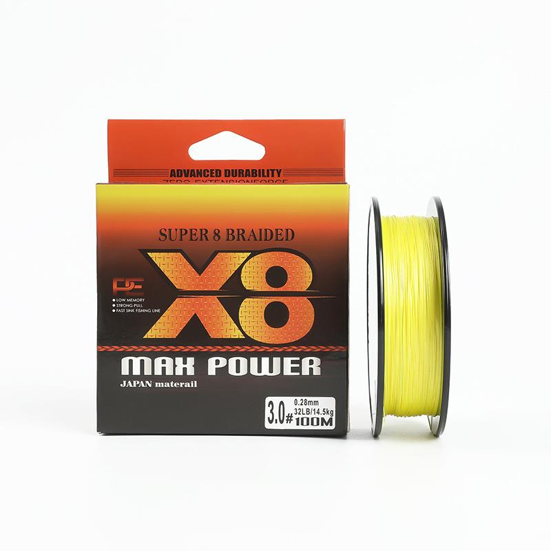 直销新款8编100米pe线路亚防咬海钓大物渔线150米大力马鱼线