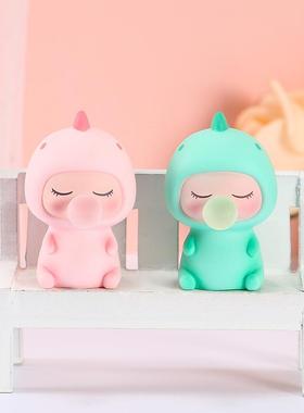 直销新款创意可爱 毕业礼物礼品恐龙桌面车载摆件 泡泡龙儿童学生