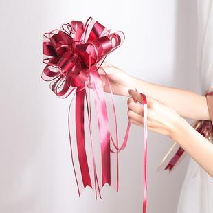 直销新款合吉喜庆浪漫婚车装饰结婚汽车布置蝴蝶结车拉花彩带婚礼