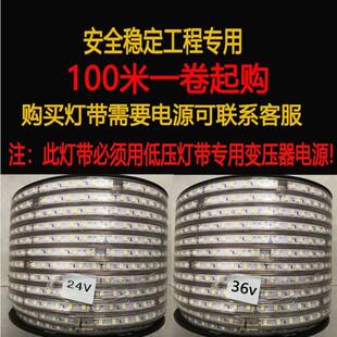 直销新款20米无压降24V/36V低压灯带5050户外防水硅胶套管软灯条