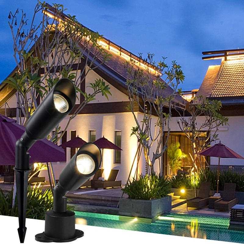 直销新款7W12W投光灯射灯户外防水公园绿化照树灯地插灯景观草坪
