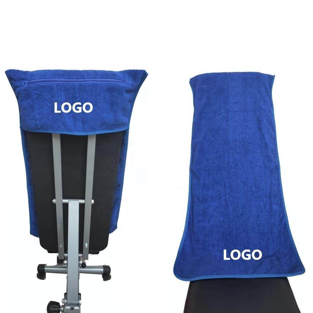 直销新款纯棉健身运动毛巾吸水吸汗柔软毛巾健身房用擦汗运动带兜