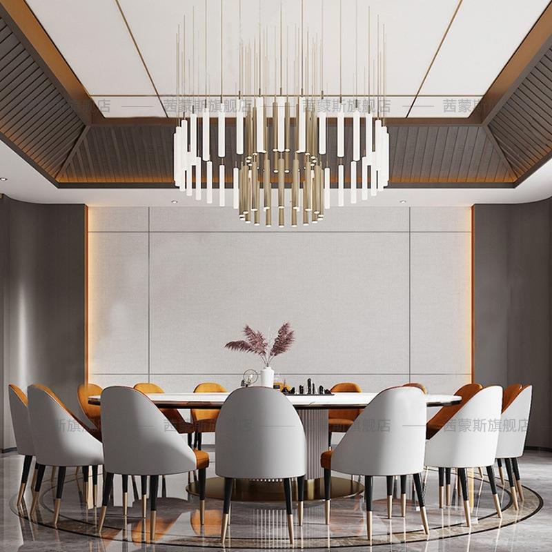 直销新款可定餐饮包间灯轻奢吊灯后现代简约大气灯具餐厅包厢灯酒