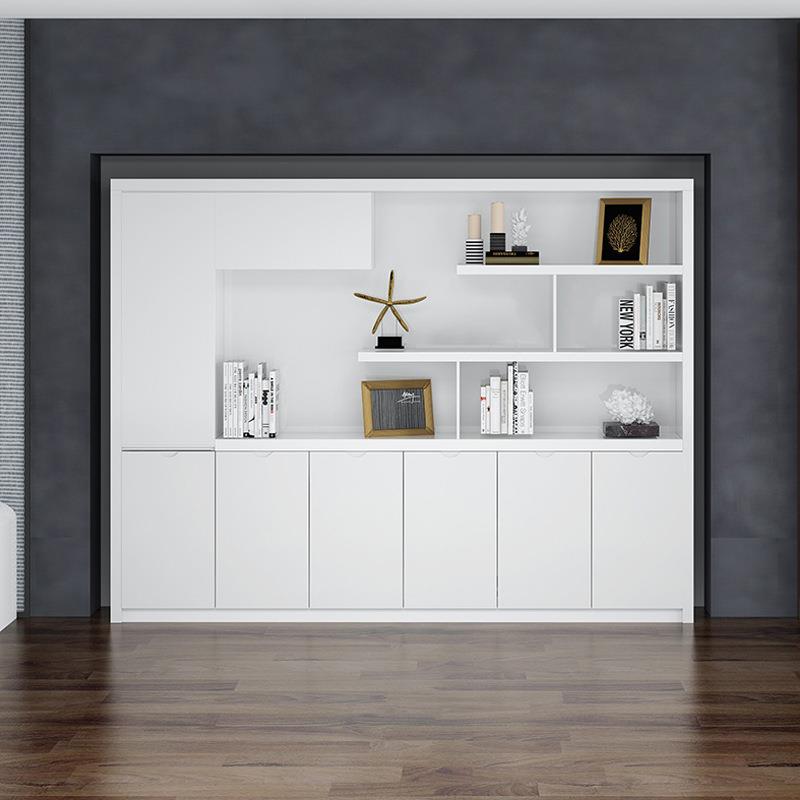 直销新款白色烤漆办公室文件柜收纳柜木质办公书柜储物柜财务资料