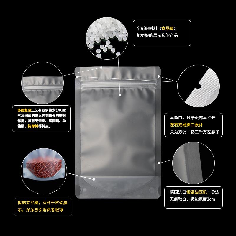 直销新款食品透明塑料密封封口包装袋打包袋设计印刷自立自封袋