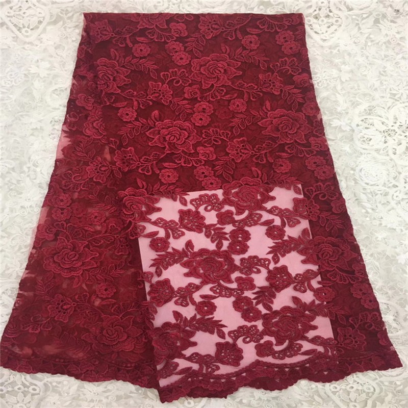 高端宝蓝色水溶蕾丝绣花布料旗袍晚礼服婚纱裙装料子妈妈装面料