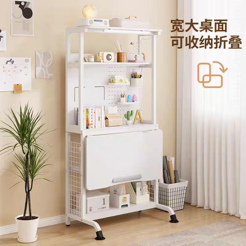 一体书架卧室学生家用可折叠升电脑桌收纳书桌模型收纳