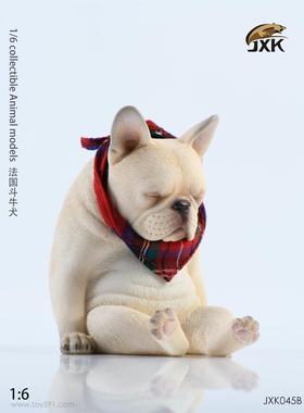 【JXK】法国斗牛犬 颓废狗模型 仿真创意法斗办公桌面饰品摆件