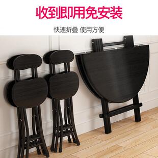 圆桌可折叠桌家用餐桌小户型出租屋简易长桌户外摆摊便携吃饭桌子