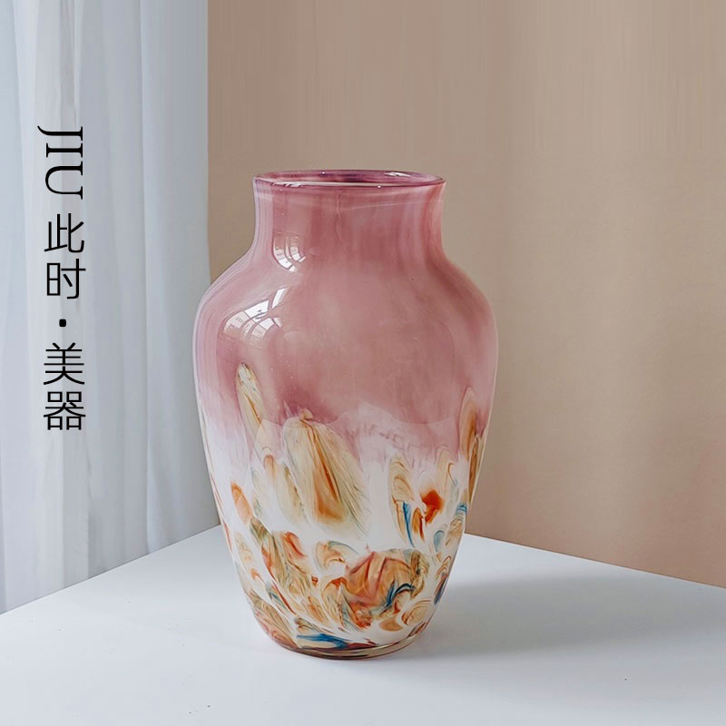 JIU此时 | 特别好看的花瓶轻奢高级感乔迁送礼 玻璃琉璃客厅摆件