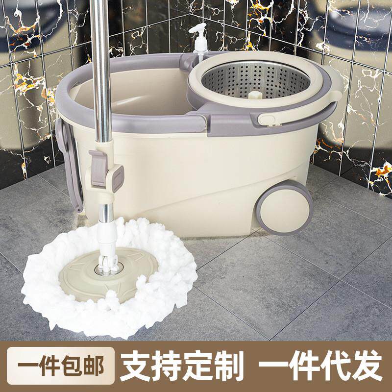 旋转拖把桶套装免手洗可拆卸脱水篮拖把桶手压式带轮拖把桶
