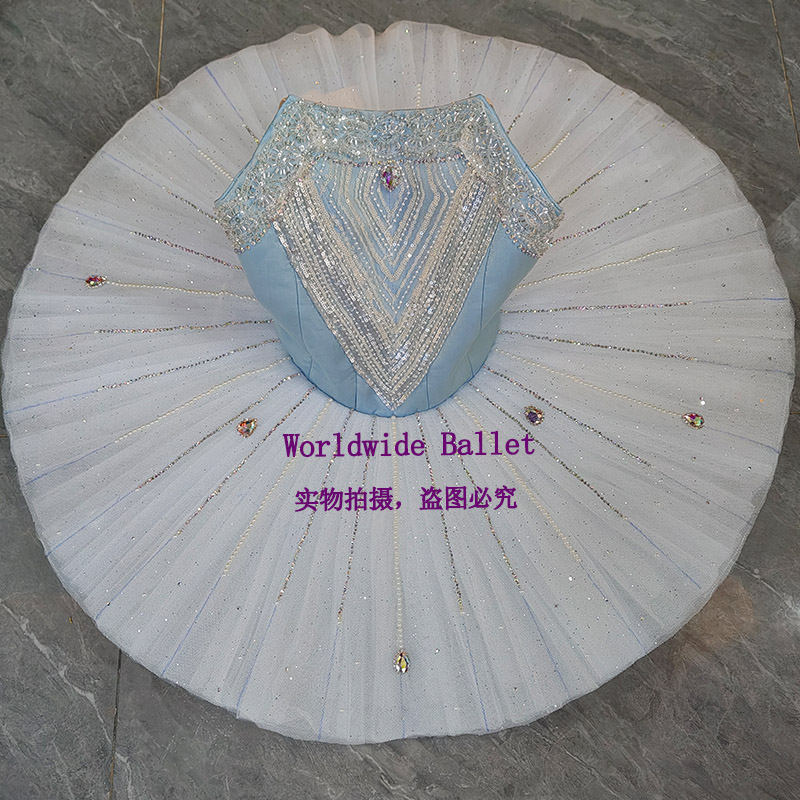 蓝鸟银仙子变奏芭蕾裙演出tutu大人儿童专业定制兔兔裙比赛表演服