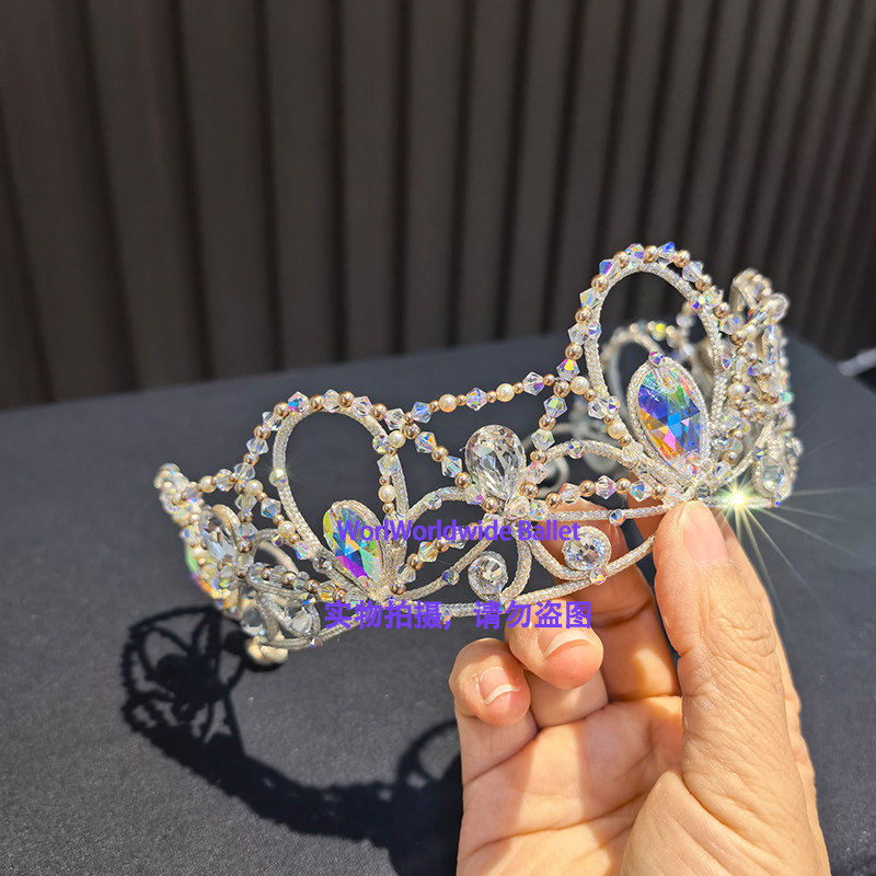 天鹅湖帕基塔女变奏芭蕾发箍女芭蕾比赛皇冠头饰舞台百搭演出发饰