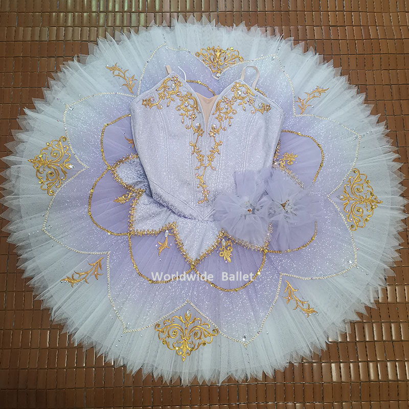 紫仙子芭蕾舞裙儿童定制比赛服