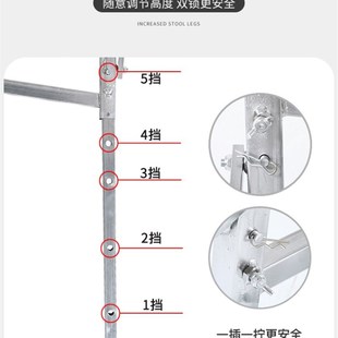 梯厚工装 折叠梯子马脚手架便携式 洗车特铁管凳子折叠升高配件凳