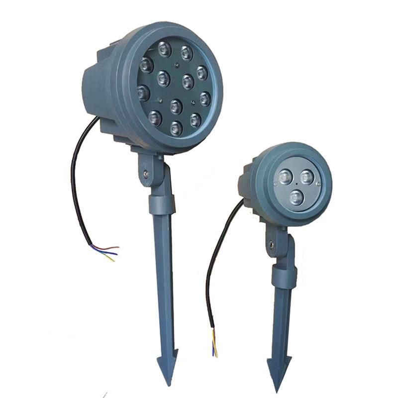 LED插地灯外壳led投光灯外壳6*3W12W15W*2W草坪灯外壳3535铝基板