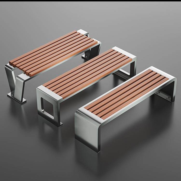 不锈钢公园椅户外长椅庭院小区长条凳子室外防腐木塑木休闲长凳,3C数码配件,USB灯,淘宝优惠券,粉丝福利购,淘宝优惠卷