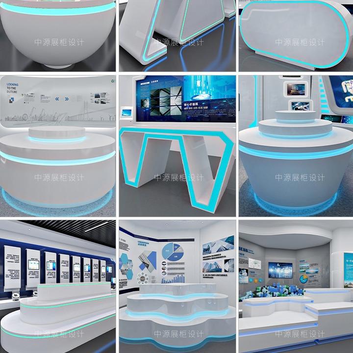 烤漆科技展台机箱中岛展示台展厅展台创意发光烤漆展示适用手机店