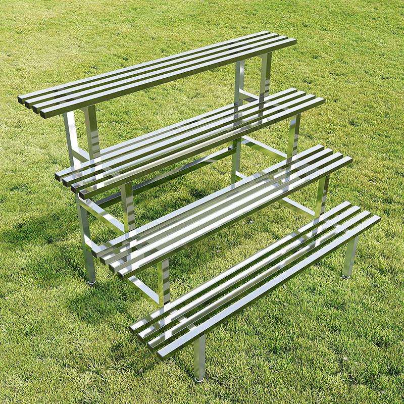 不锈钢花架户外阳台阶梯式多层室外置物架客厅落地多肉铁艺花盆架