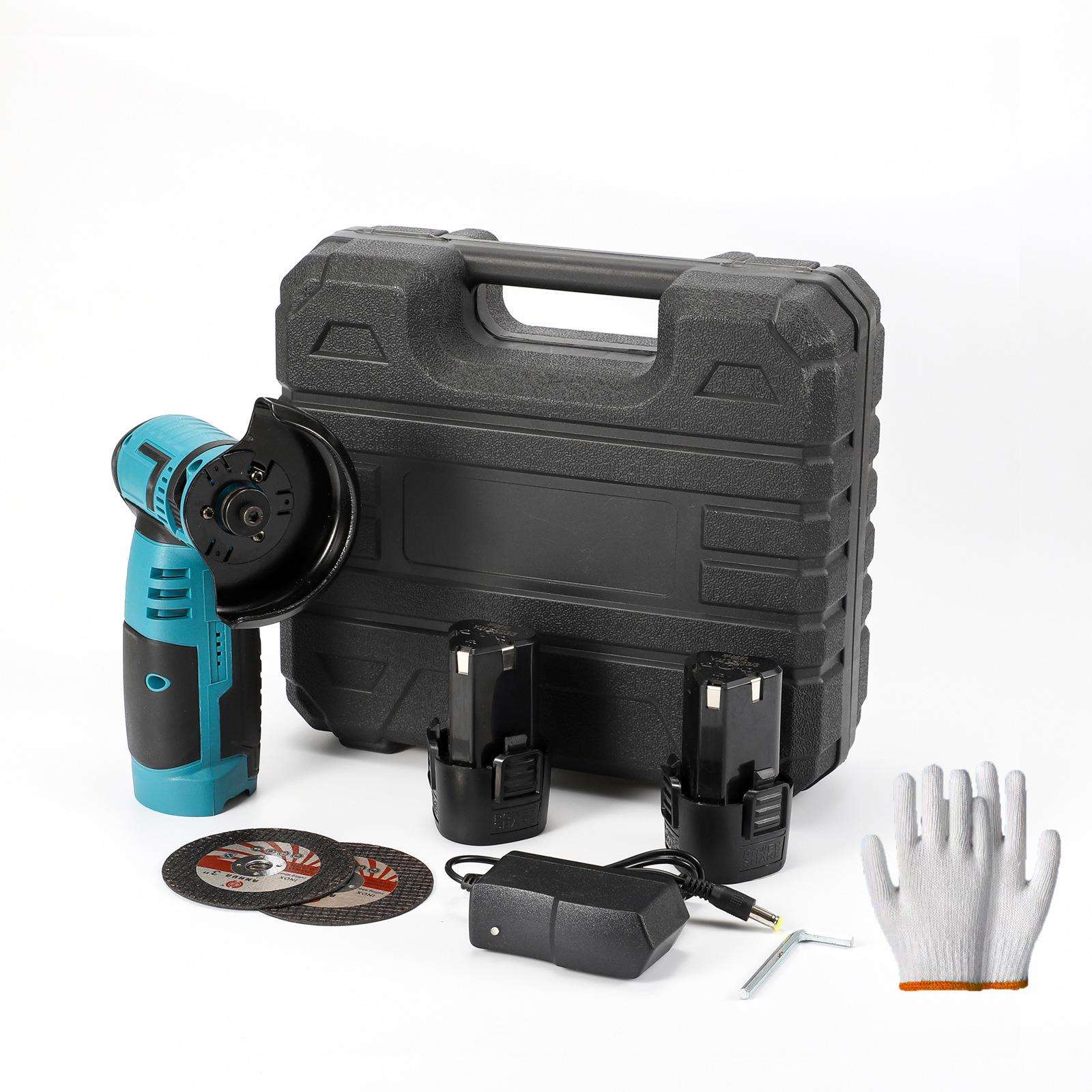 12V锂电角磨机便携式家用76mm砂轮机无刷电机动力电池迷你切割机