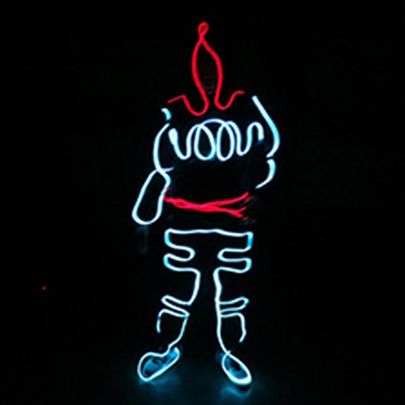 优质el冷光线舞台表演新主舞演出发光服酷炫年会演出节日气氛道具