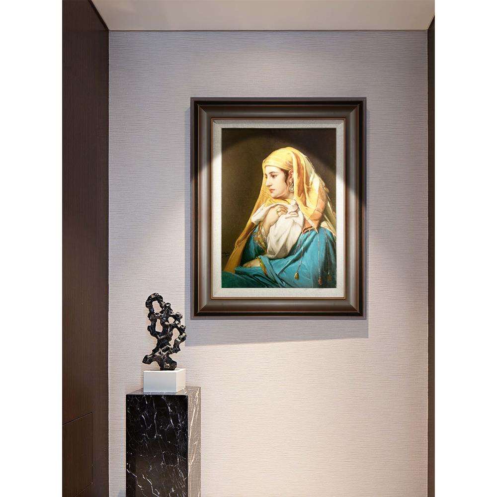 美式中式实木油画框相框电视框简约镜框架装裱大尺寸挂墙