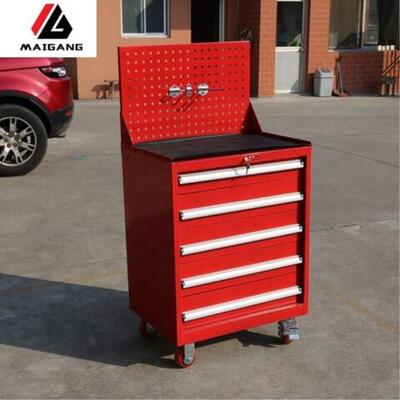 麦冈ELA-185MA抽屉式工具箱带挂板移动五金工具柜5抽重型工具车
