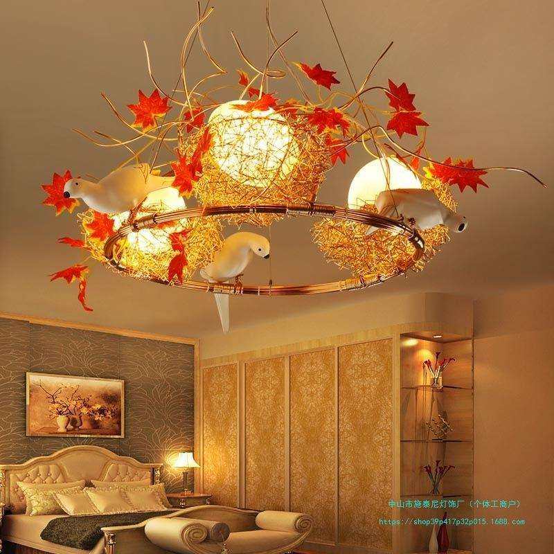 默庭金色鸟窝吊灯小鸟餐厅灯现代卧室灯具个性书房灯饰创意客厅灯,电子元器件市场,其它元器件,淘宝优惠券,粉丝福利购,淘宝优惠卷