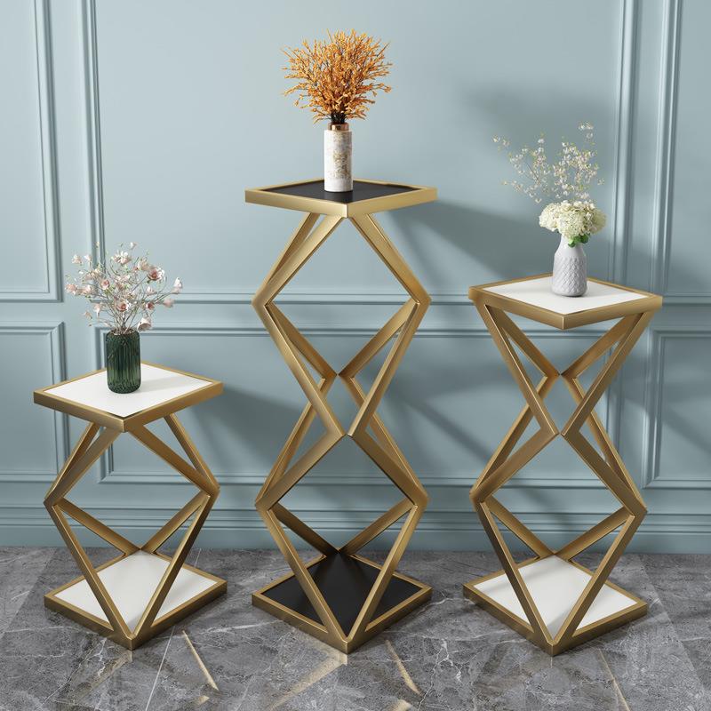 花架子客厅落地式欧式阳台花盆架室内绿萝架吊兰架花几置物架轻奢