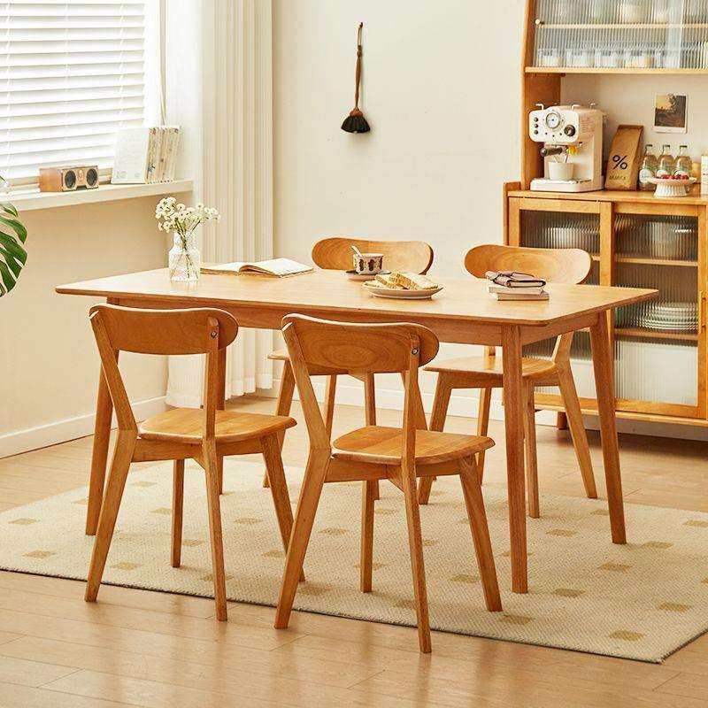 实木餐桌椅组合樱桃木色日系家用小户型简约长方形书桌饭桌电脑桌,3C数码配件,USB灯,淘宝优惠券,粉丝福利购,淘宝优惠卷