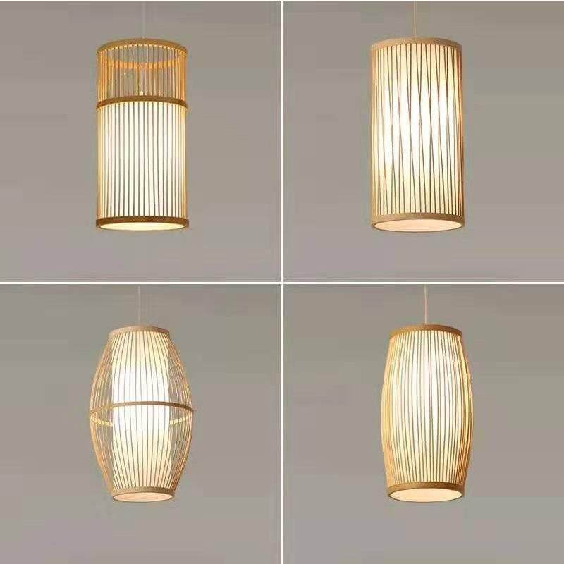 泽普县莎车县叶城县日式竹灯竹编现代新中式卧室床头灯竹艺日式灯