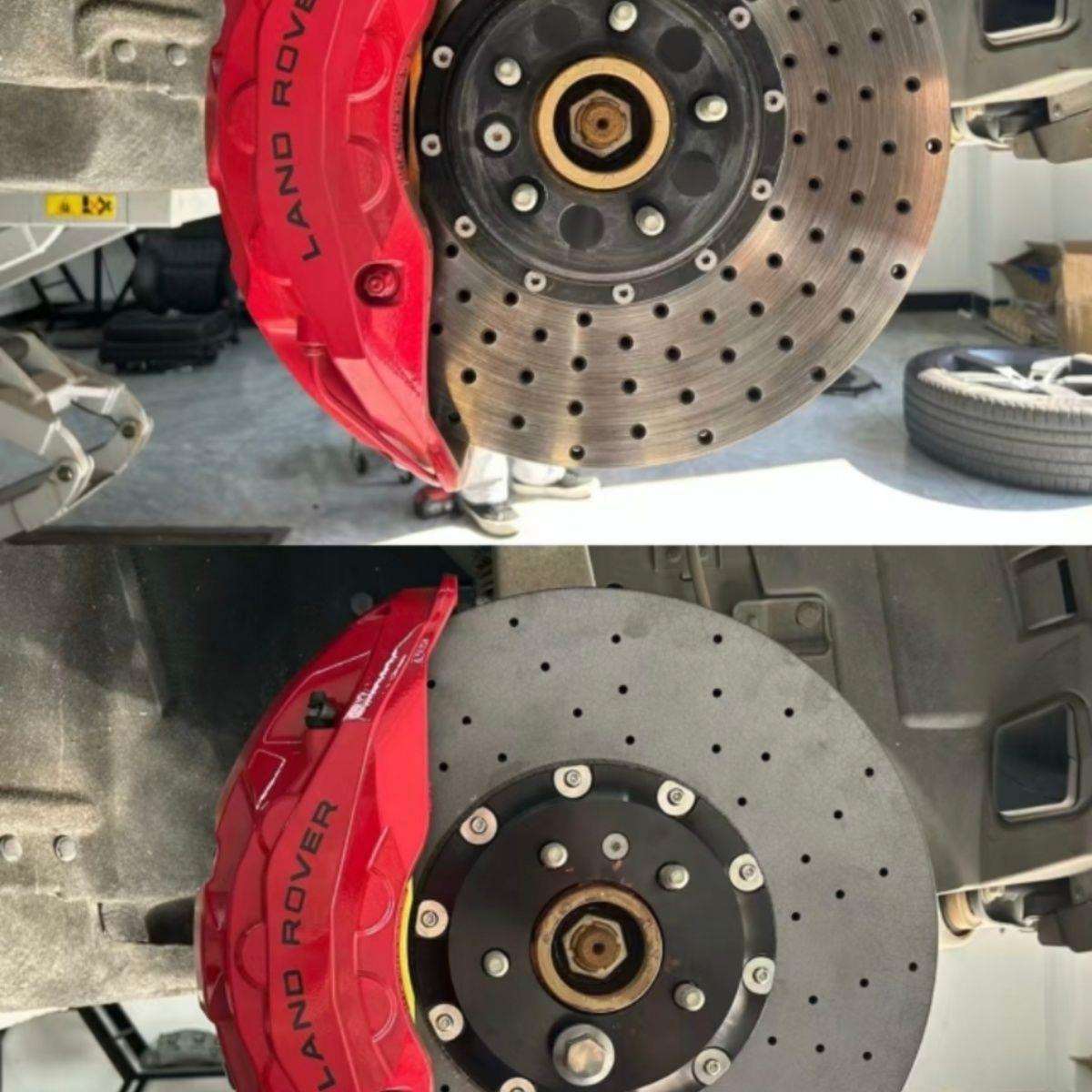 适用布雷博卡钳Brembo阿基波罗10活塞碳陶瓷刹车盘路虎刹车改装
