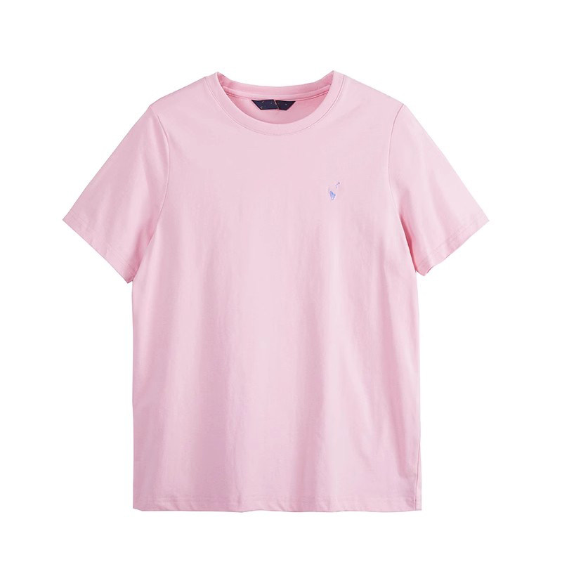 品牌系列剪标女装夏季新款精致刺绣胸标简约短袖T恤/6-130
