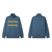 专柜价759 139 天 语 高领加绒保暖撞色字母绣花套头卫衣30403