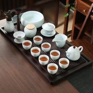 家用高档办公室轻奢中式 茶具套装 陶瓷泡茶壶盖碗茶杯茶道功夫茶盘