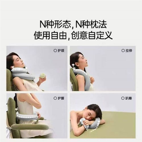 螺旋旅行枕护颈颈椎枕头360度环绕支撑可拆布套便携可拆卸旅行枕