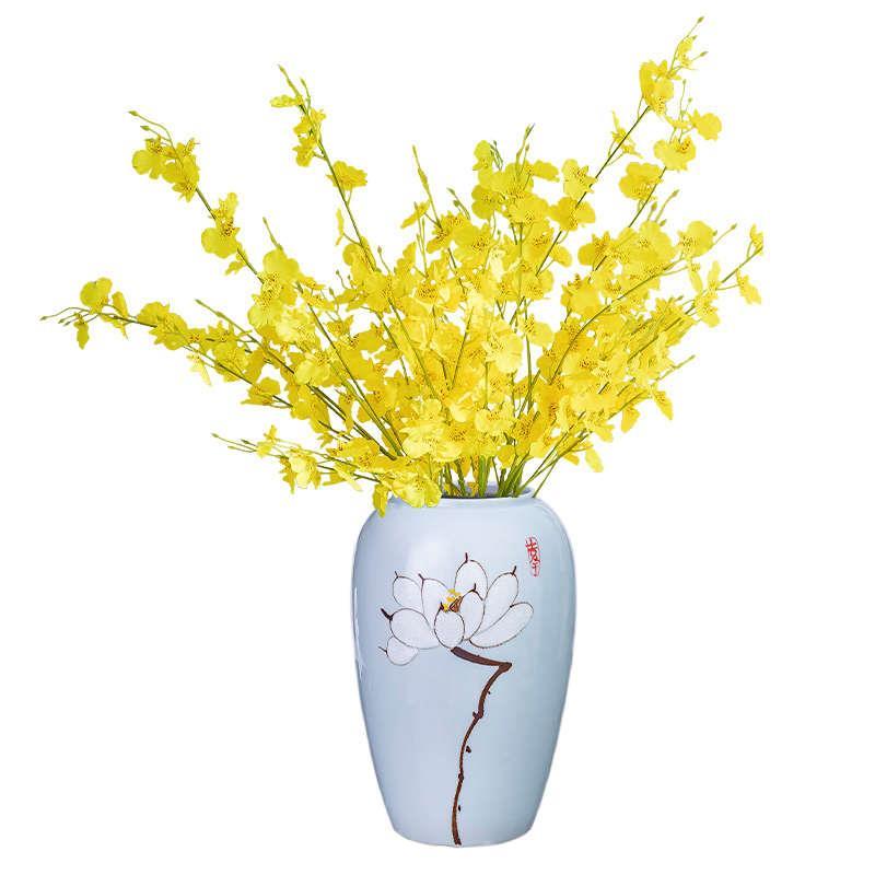 景德镇陶瓷花瓶现代中式插花摆件客厅干燥花装饰瓷瓶电视柜家居摆