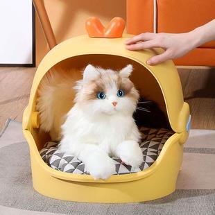 猫窝狗窝四季 宠物用品 通用半封闭式 猫咪别墅屋可拆洗春夏秋冬四季